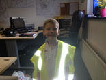 Oliver my son in the office learning the ropes