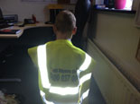 Oliver my son in the office learning the ropes