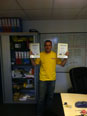 Warren Gerry and Michael with their certificates for Health and Safety