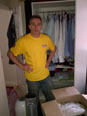 Gerry busy packing ready for next day move