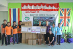 We were involved with a charity for  the tsunami