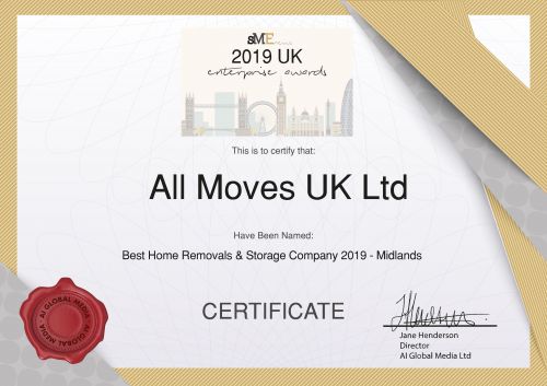 Click Here To Enlarge This Photo Of Best Removal Firm In The Midlands - SME Enterprise Awards